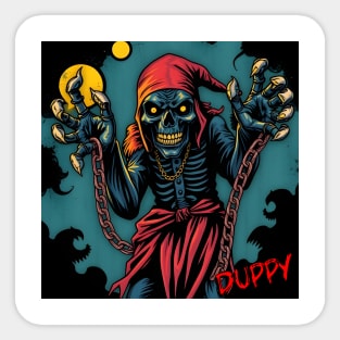 DUPPY - FULL COLOUR – FETERS AND LIMERS – CARIBBEAN FOLKLORE EVENT DJ GEAR Sticker